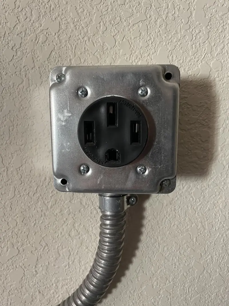 NEMA 14-50 outlet installed for Electrical Panel Upgrade in Sinking Spring